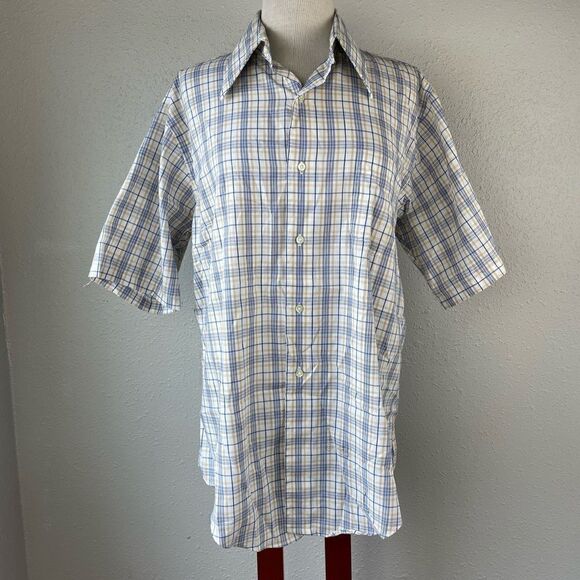 Vintage Raleigh’s Short Sleeve Button Down Shirt Size 16.5 - Picture 1 of 9